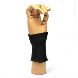 Манжеты ЭКОНОМ 7,5х10 см (70% х/б, 30% п/эф) арт.МСВ-16/2 рапорт 1х1 плетение ластик цв. 534/0 черный 10 пар