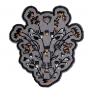 Термоаппликация "Цветы бело-коричневые"