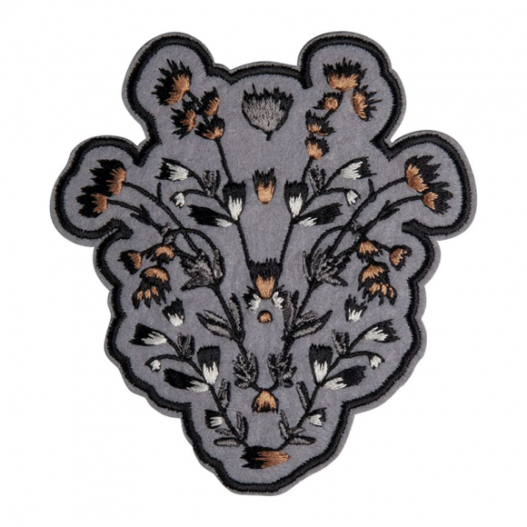 Термоаппликация "Цветы бело-коричневые"