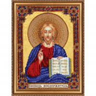 Набор для вышивания бисером АБРИС АРТ арт. AB-295 Домашний иконостас Господь Вседержитель 19х25 см
