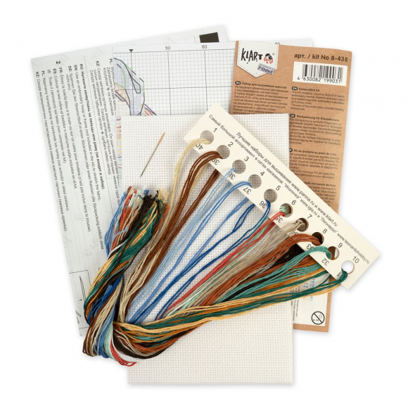 Набор для вышивания KLART арт. 8-438 Сонный тигр 17х16 см