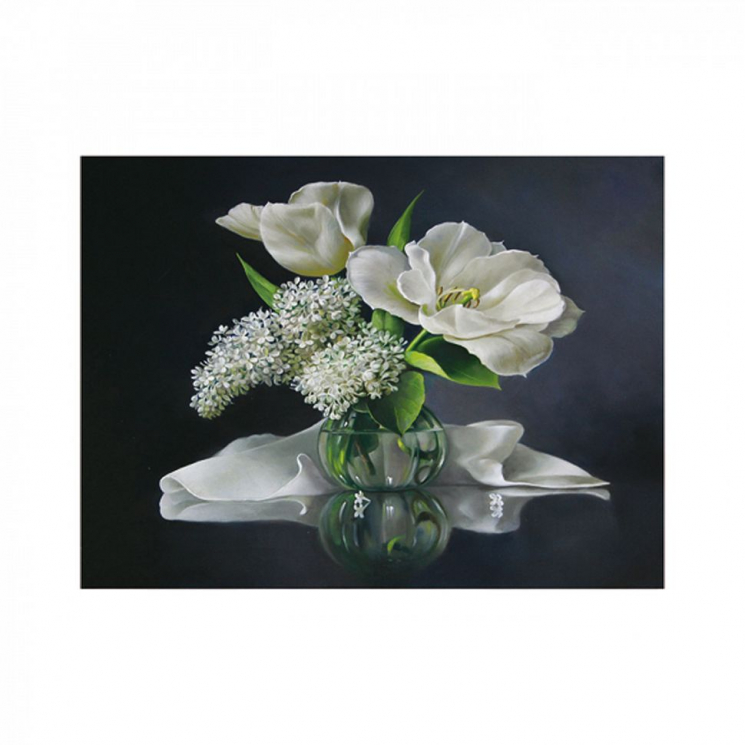 Картины мозаикой Molly арт.KM0877 Белый букет (16 цветов) 15х20 см