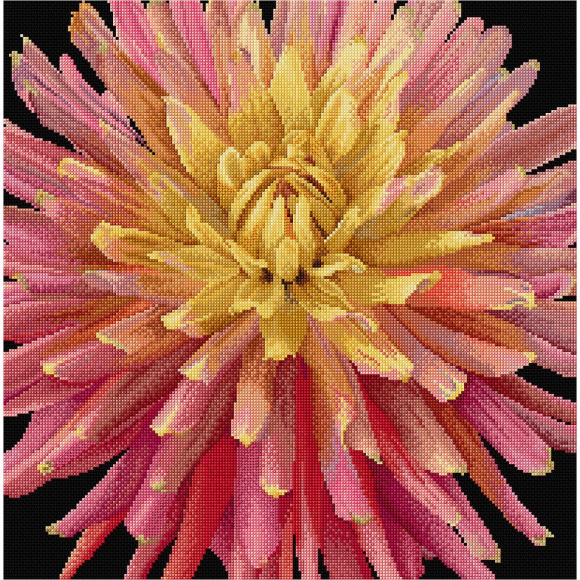 Набор для вышивания THEA GOUVERNEUR арт.441.05 Георгин 33х33 см