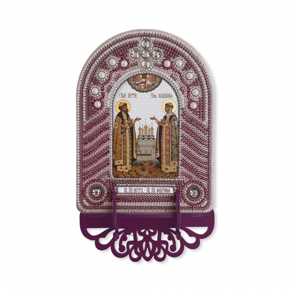 Набор для вышивания бисером НОВА СЛОБОДА арт.ВК1008 Святые Пётр и Февронья 10х13 см