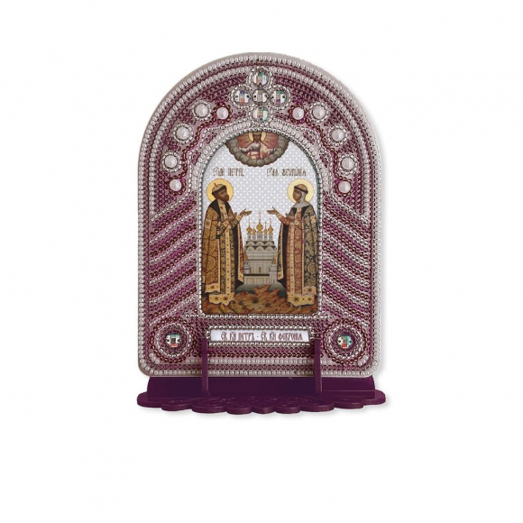 Набор для вышивания бисером НОВА СЛОБОДА арт.ВК1008 Святые Пётр и Февронья 10х13 см