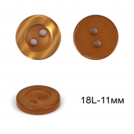 Пуговицы пластиковые C-NE66-1 цв.св.коричневый 18L-11мм, 2 прокола, 144шт