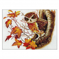 Набор для вышивания мулине НИТЕКС арт.0202 Сова 24х30 см
