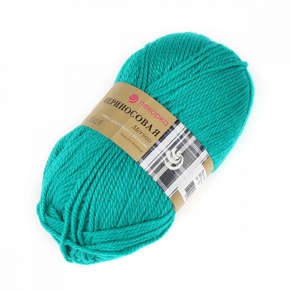 Пряжа для вязания ПЕХ Мериносовая (50% шерсть, 50% акрил) 10х100г/200м цв.335 изумруд