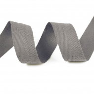 Тесьма киперная 22 мм хлопок 1,8г/см арт.12.2С-257К.22.012 цв.серый уп.50м