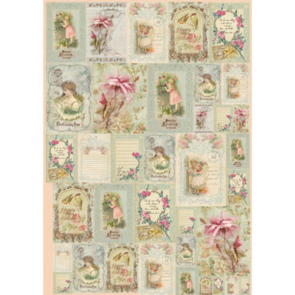 74841_Карта для декупажа "Девочки и цветы"