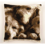 102896_Набор для вышивания подушки "Спящие собаки"