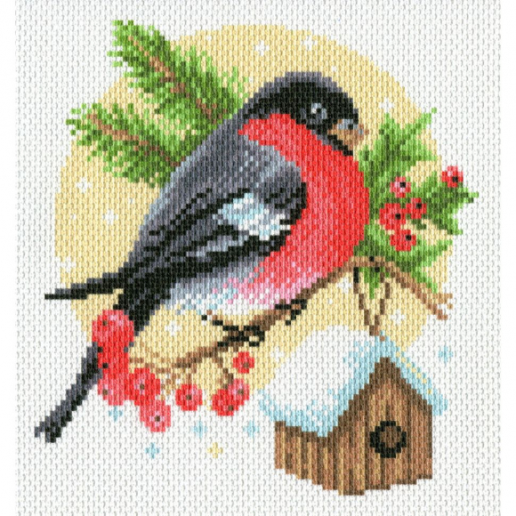 Рисунок на канве МАТРЕНИН ПОСАД арт.28х37 - 1730-1 Снегирь