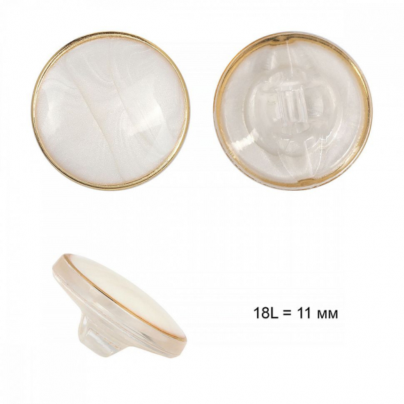 Пуговицы пластик TBY.B301 цв.04 белый 18L на ножке 30шт Пуговицы пластик TBY.B301 цв.04 белый 18L на ножке 30шт