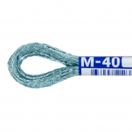 Нитки для вышивания Gamma мулине NM металлик 100% полиэстер 12 x 8 м цв.М-40 св.голубой