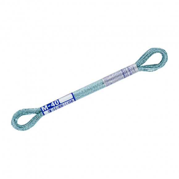 Нитки для вышивания Gamma мулине NM металлик 100% полиэстер 12 x 8 м цв.М-40 св.голубой