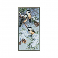 Набор для вышивания DIMENSIONS арт.DMS-13673 Синицы с шишками 18х36 см