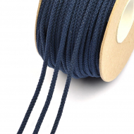 Шнур круглый х/б 05мм 05С2296 рис.5259 цв.030 т.синий уп.50м