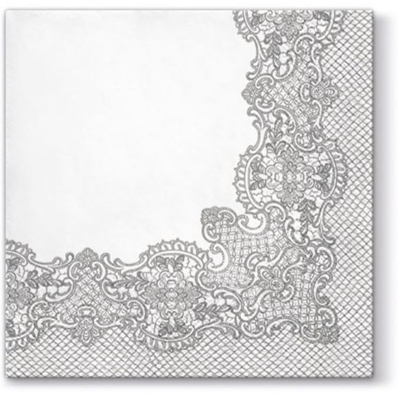 Салфетки трехслойные для декупажа, коллекция "Lunch"  PAW Decor Collection "Королевское кружево"