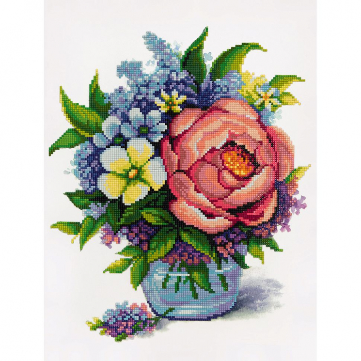 Кристальная мозаика на подрамнике ФРЕЯ арт.ALPD-045 Весенний букет 30х40 см