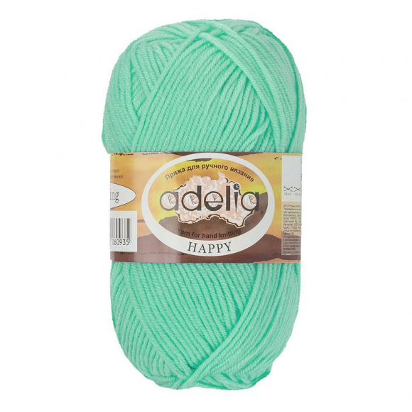 Пряжа ADELIA HAPPY (100% акрил) 10х50г/128м цв.17 мятный