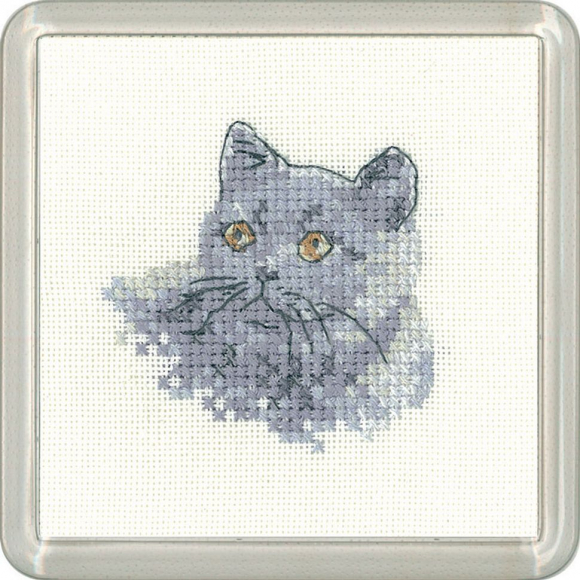 Набор для вышивания HERITAGE арт.CFBB1394A Британская голубая 5,5х5,5 см