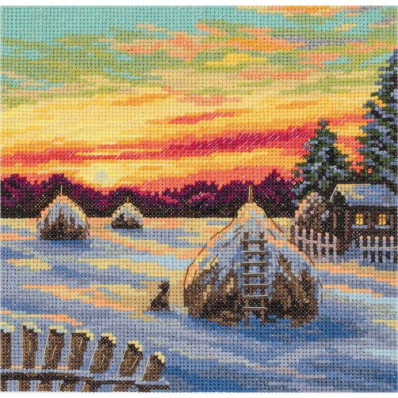 Набор для вышивания PANNA арт. PS-7121 Зимние сумерки 16,5х16,5 см