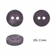 Пуговицы пластик арт.TBY.379.11.PGR цв.серый перламутр, 18L-11мм, 2 прокола, 200шт