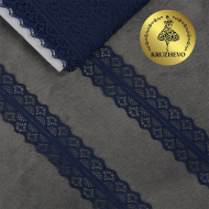 Кружево-трикотаж KRUZHEVO арт.TBY 1659-1 шир.30мм цв.04 т.синий, уп.27,4м