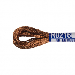 Нитки для вышивания Gamma мулине 100% вискоза 12 x 8 м цв.R0216 св.коричневый