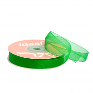 Лента капрон (органза) IDEAL шир.12мм цв.1044 зеленый уп.27,4 м