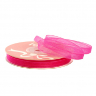 Лента капрон (органза) IDEAL шир.6мм цв.1018 розовый уп.27,4 м