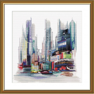Набор для вышивания мулине НОВА СЛОБОДА арт.НВ3100 Мегаполис 34х35 см