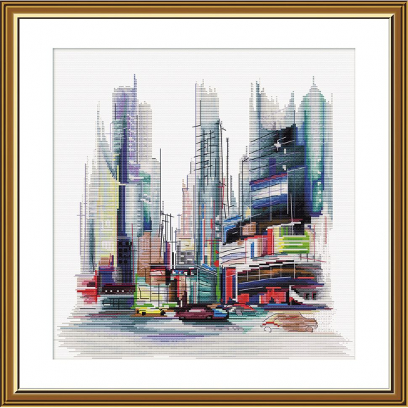 Набор для вышивания мулине НОВА СЛОБОДА арт.НВ3100 Мегаполис 34х35 см