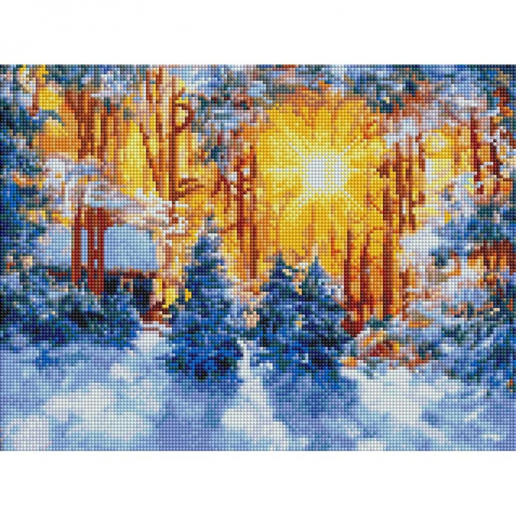 Набор Белоснежка для изготовления картин со стразами на подрамнике арт.БЛ.503-ST-S Февраль 30х40 см