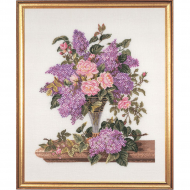 Набор для вышивания EVA ROSENSTAND арт.14-185 Сирень и розы 45х55 см