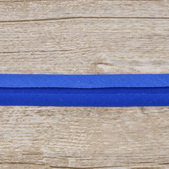 19643_Косая бейка хлопок/полиэстер 20 мм, 25 м, цвет 71, насыщенный серо-синий темный