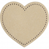 Термоаппликация "Сердце из замши бежевое"