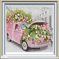 Рисунок на ткани (Бисер) КОНЁК арт. 1422 Цветочный багаж 40х40 см