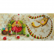 Набор для вышивания МАРЬЯ ИСКУСНИЦА арт.15.001.16 Любимое занятие Elina Ellis illustration 40х20 см