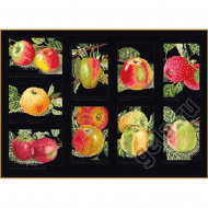 38997_Набор для вышивания "Яблоки", канва аида (черная)