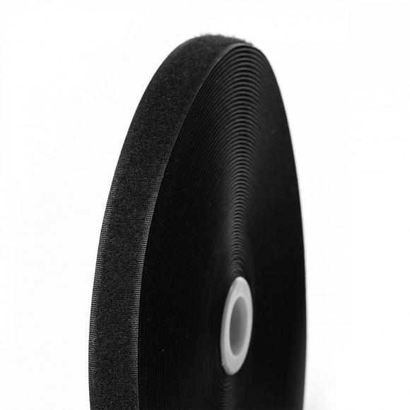 Лента липучка TBY пришивная кач.С шир.20мм цв.F322 черный уп.25м (мягкая часть, петля)