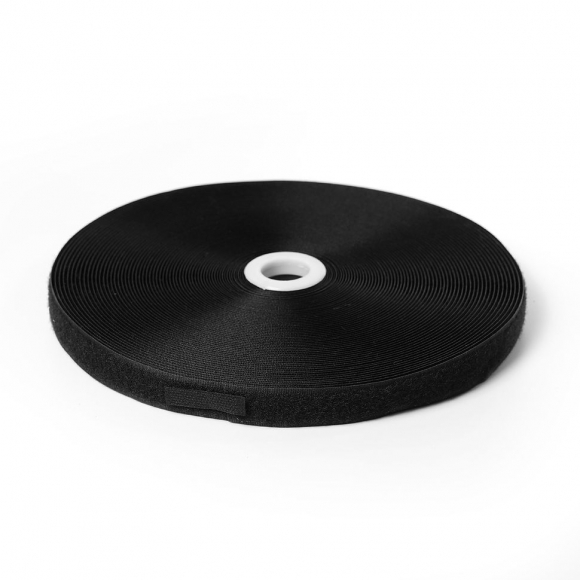 Лента липучка TBY пришивная кач.С шир.20мм цв.F322 черный уп.25м (мягкая часть, петля)