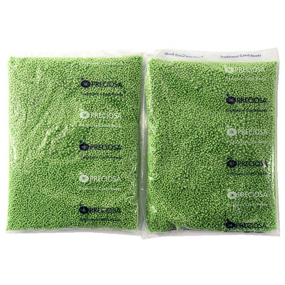 Бисер Preciosa, размер 10/0, 500 г, цвет №53410 салатовый светлый непрозрачный