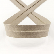 Косая бейка хлопок/полиэстер 20 мм, 25 м, цвет 103, серый