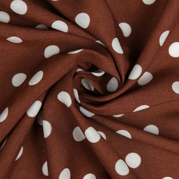 Ткань Штапель  TBY Vi-407-775-10 плот 90г/м2 100% вискоза шир. 145 см цв.10 коричневый рул.10-25м