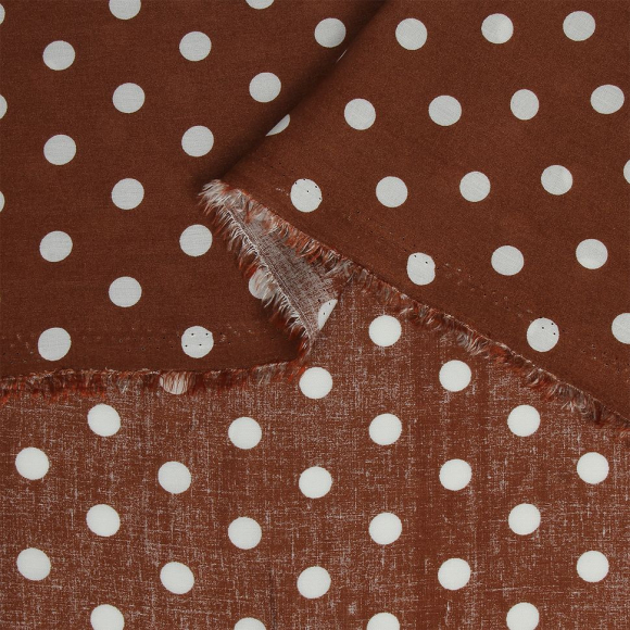 Ткань Штапель  TBY Vi-407-775-10 плот 90г/м2 100% вискоза шир. 145 см цв.10 коричневый рул.10-25м