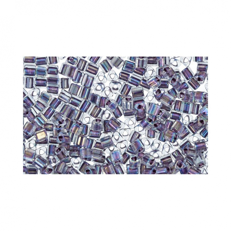 Бисер Япония "TOHO" 11/0  TRIANGLE №3  2.2 мм 5 х 5 г №0788 т.фиолетовый/радужный