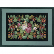 Набор для вышивания PERMIN арт.70-0414 Розы и фуксии 62х45 см