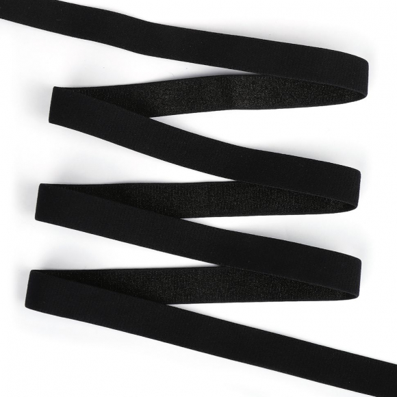 Резинка TBY бельевая (для бретелей) 15мм арт.RBB15322 цв.F322 черный уп.23м