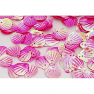 Пайетки россыпью арт.TBY-FLK269 12х14мм цв.028 ярк.розовый уп.50г